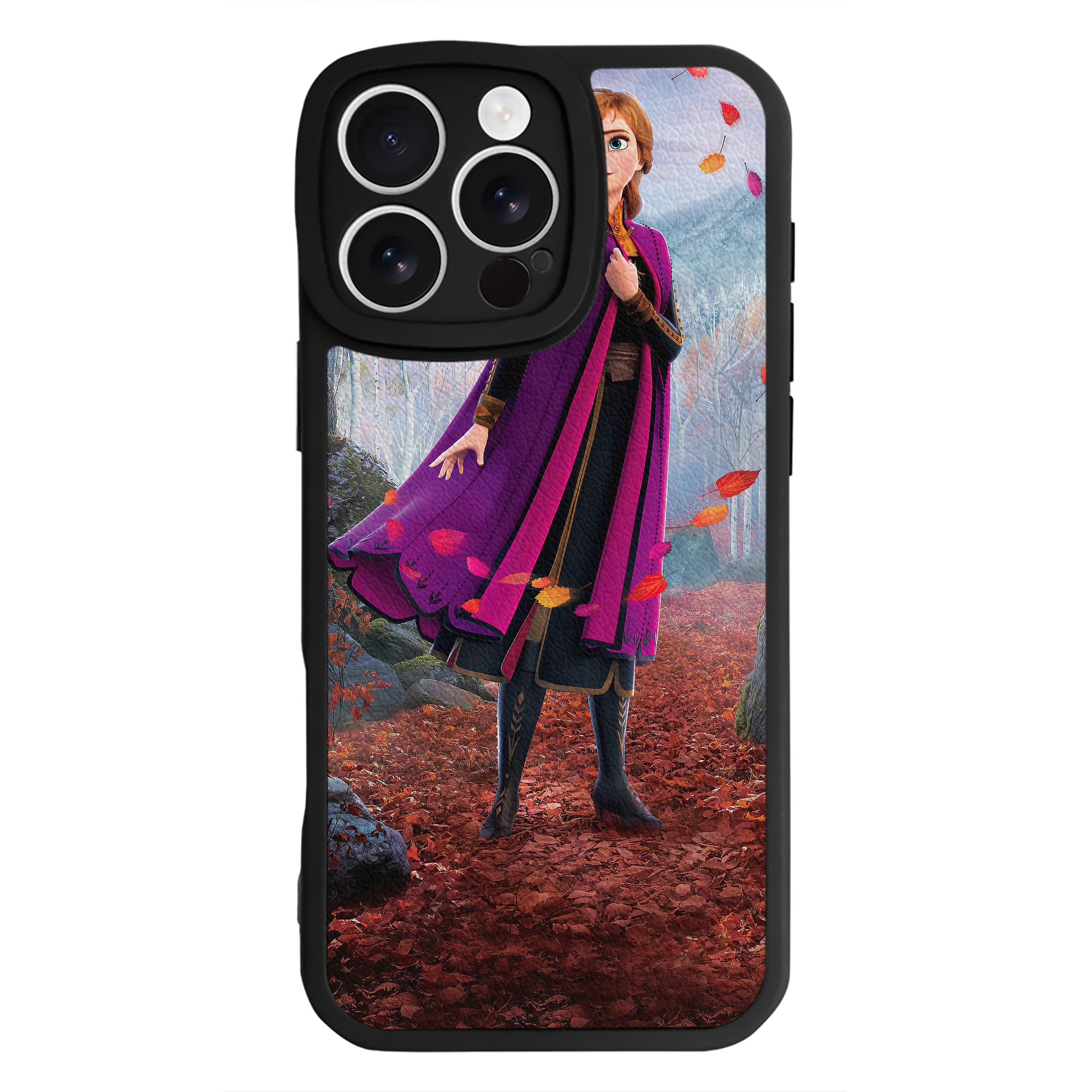 （画像用） アナと雪の女王 アンナ エルサ Frozen Anna Elsa 【iPhone 16シリーズ対応】シリコンスマホケース（レザー調） 材質：シリコン